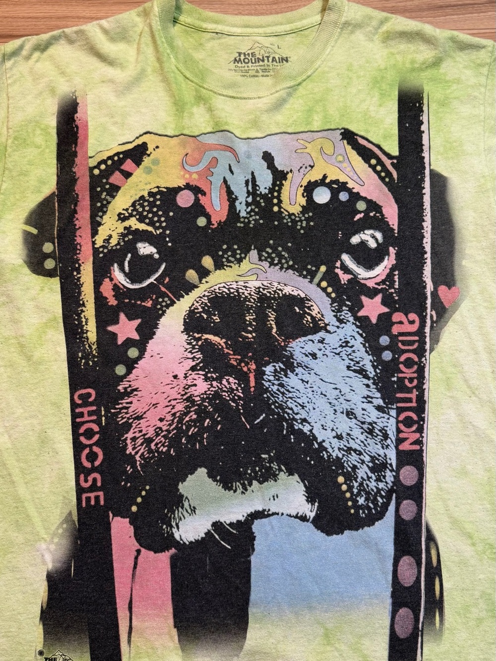 The Mountain Green Tie-Dye Dog Graphic Tee - Picture 2 of 7